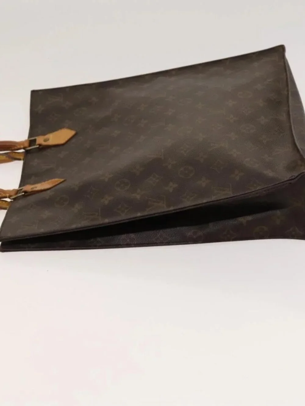 LOUIS VUITTON Monogram Sac Plat Hand Bag M51140 LV Auth 119012